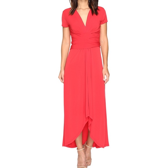 michael kors high low wrap dress